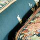 Canapé matelas de sol "bohème" en coton fleuri satiné