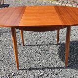 Old round extendable Scandinavian style table from the 1960s