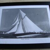 Photo decoration marine art Pen - Duick poster sailboat wood by Eric Tabarly