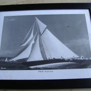 Photo decoration marine art Pen - Duick poster sailboat wood by Eric Tabarly