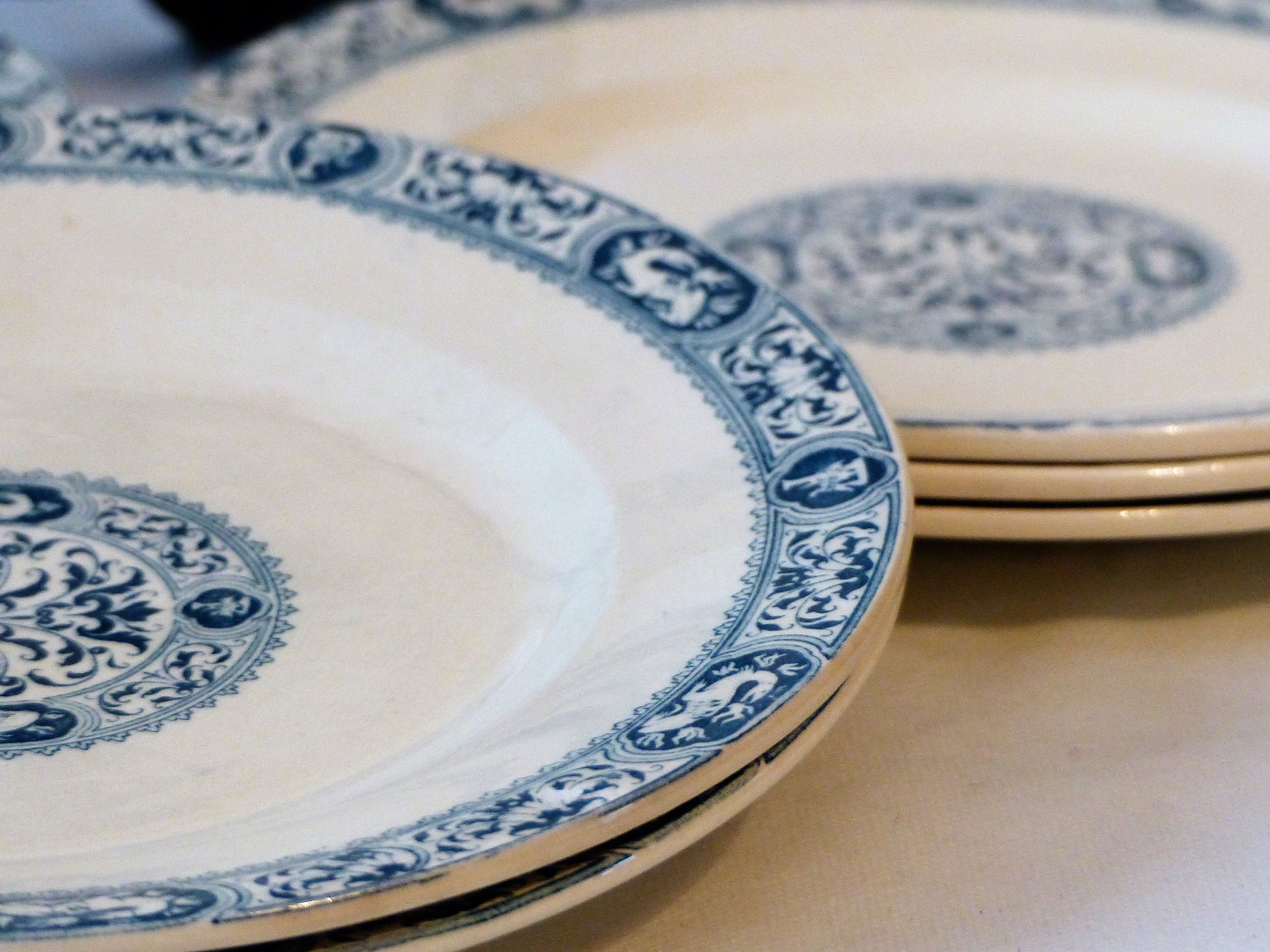 8 flat plates Salins Terre de Fer model François I