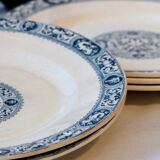 8 assiettes plates Salins Terre de Fer modèle François Ier