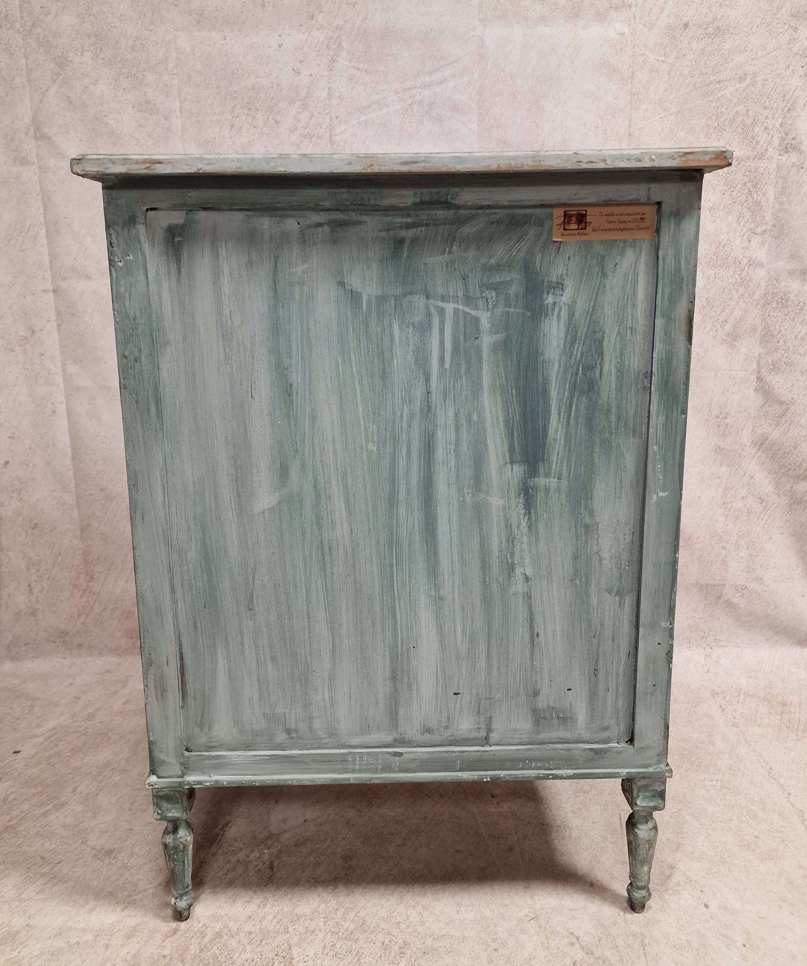 Small patinated chest of drawers