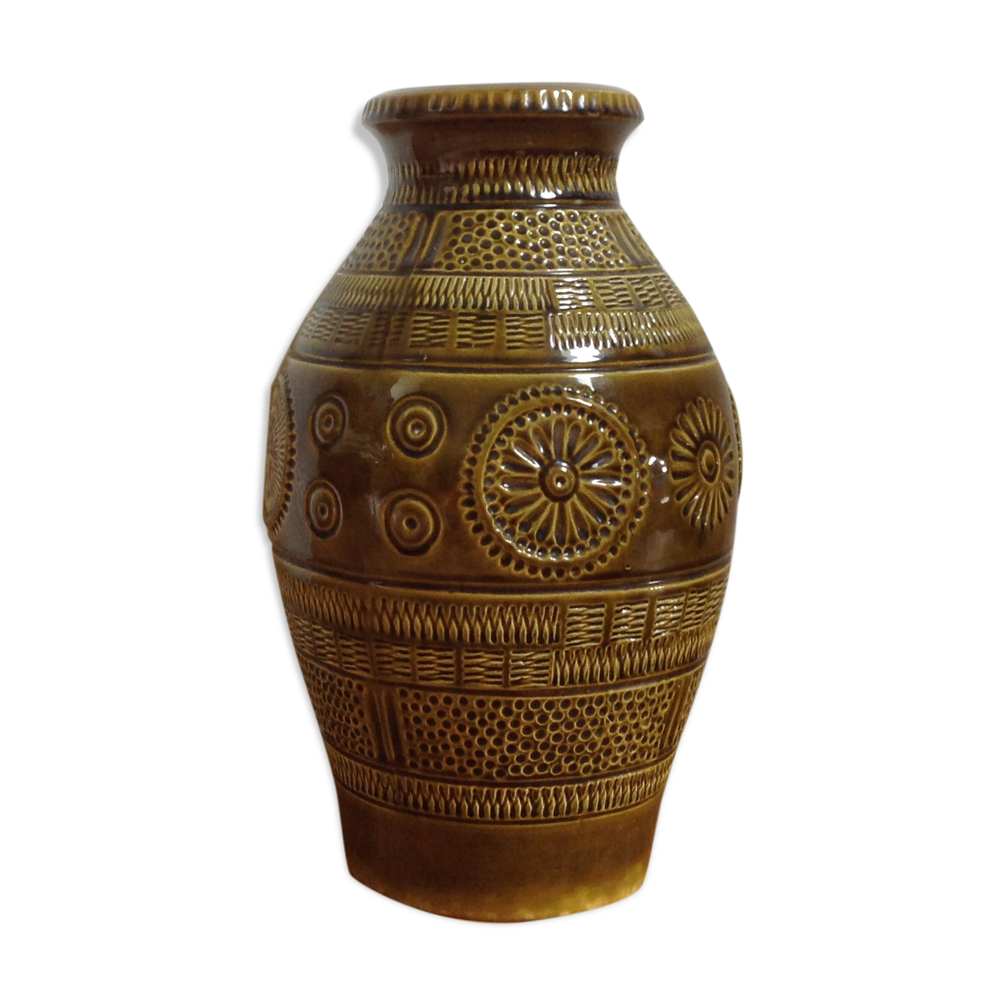 Grand vase céramique émaillé made in West Germany