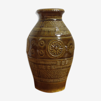 Large glazed ceramic vase made in West Germany