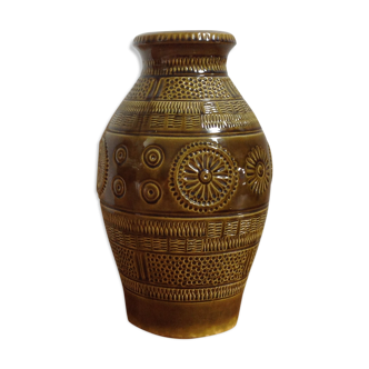 Large glazed ceramic vase made in West Germany