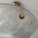 Art Deco vasque in transparent pressed glass DEGUE Paris France 1930