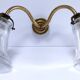 Double gilded bronze and glass wall lamp 1900