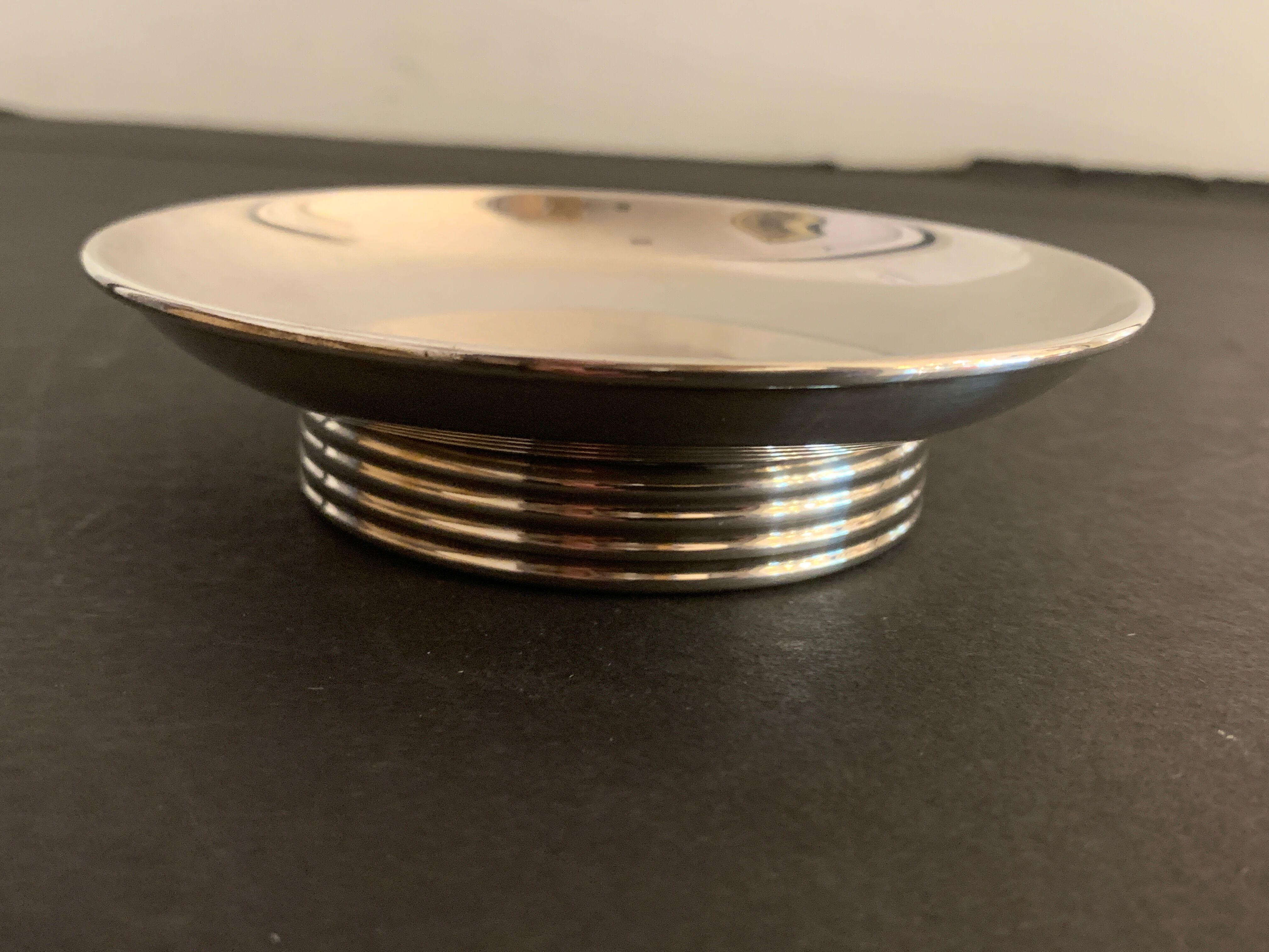 Baguier Christian Dior in silver metal art deco style