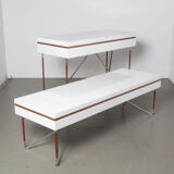 Low white presentation table