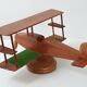 Vintage teak airplane on a stand - 1960s