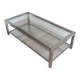 Large chrome coffee table