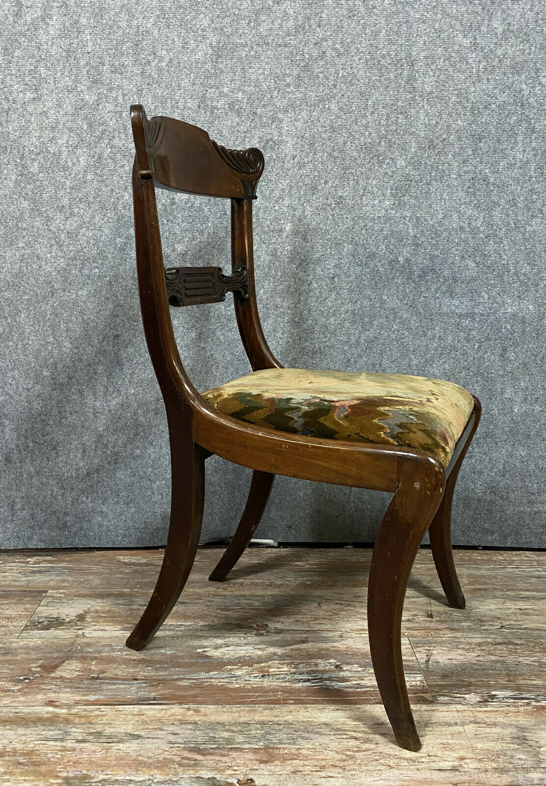 Series of 4 Empire period mahogany chairs around 1810