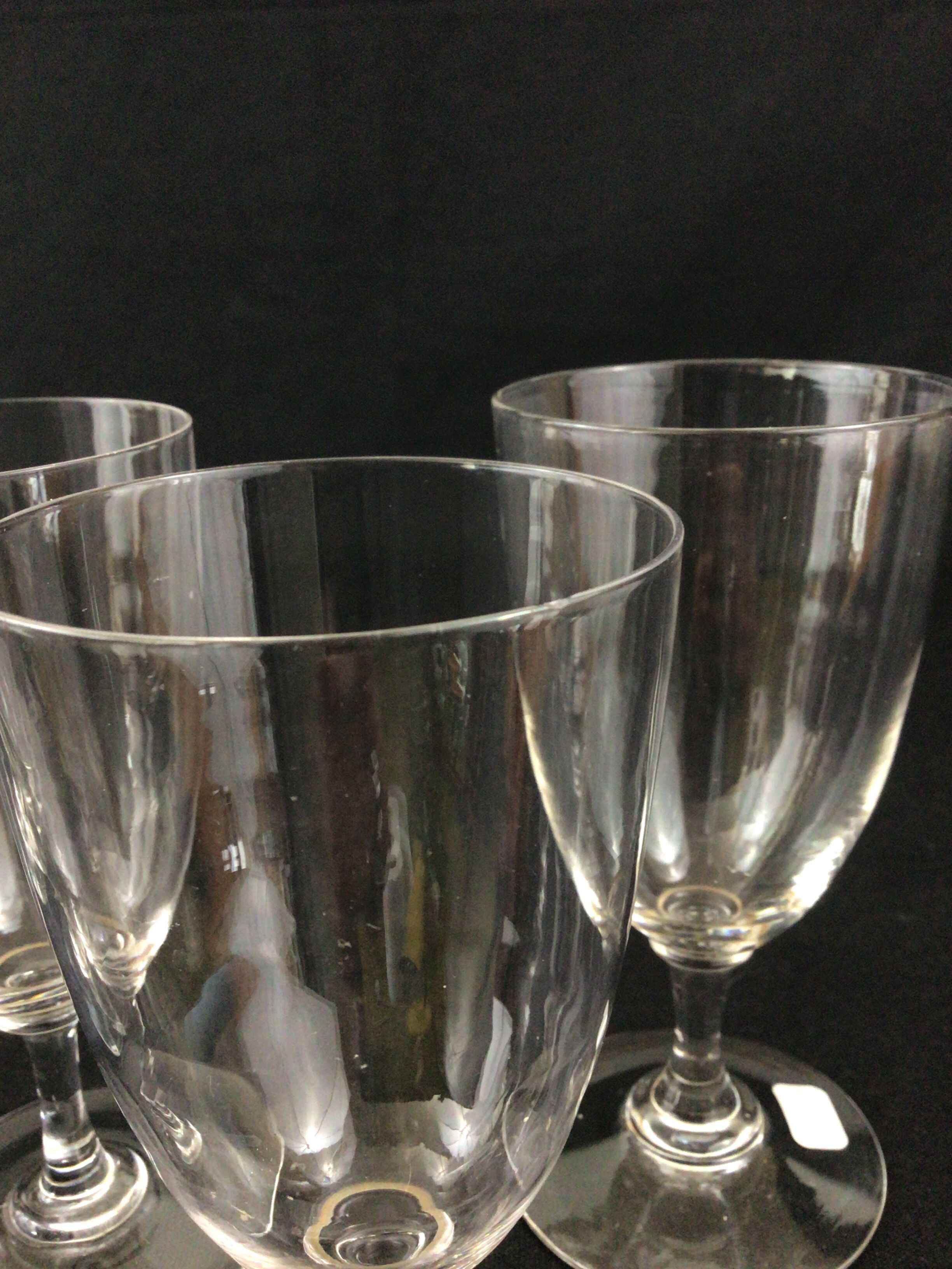 5 crystal water glasses of Baccarat XIXeme-XXeme