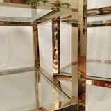 Pair of gold side tables Roche Bobois