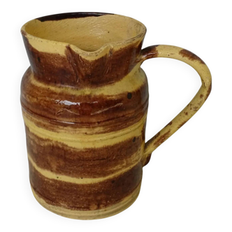 Pichet antique en poterie française de Dieulefit