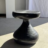 Pawn Black - Stool, side table, end table in solid mango wood.