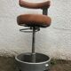 Siemens revolving and height adjustable brown industrial chair 1970