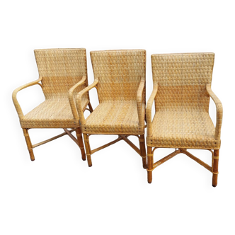 Rattan armchairs