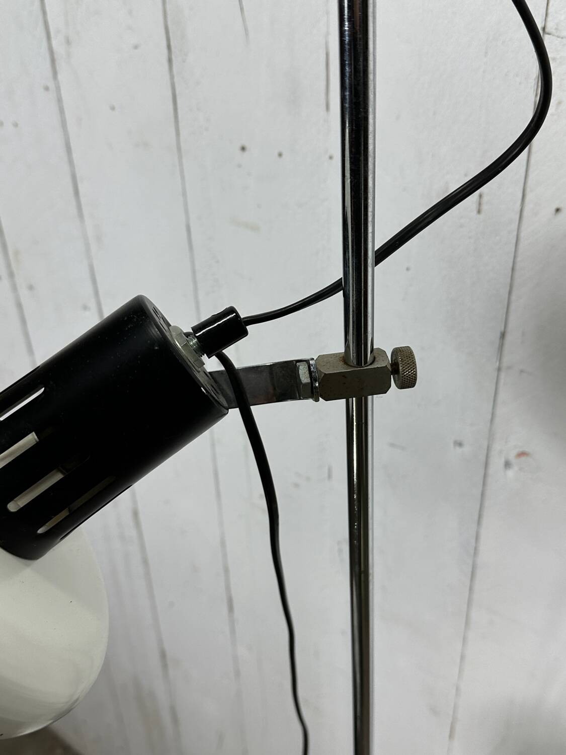 Aluminum floor lamp from the 60s
