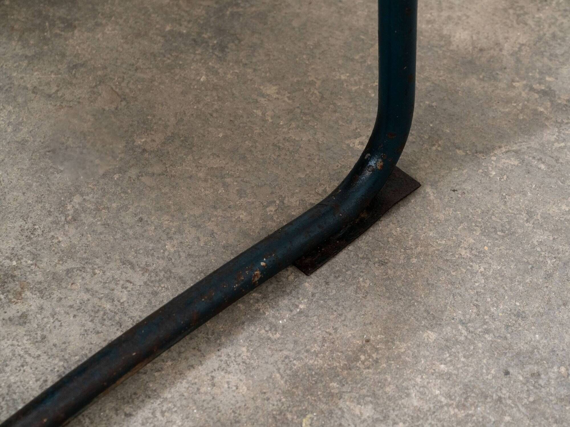 Rare Willy Guhl two-seater bench, original yellow patina, 1960.