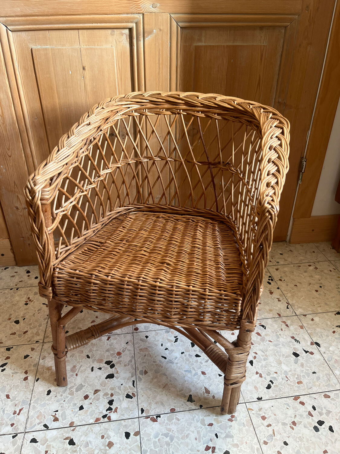 Child's wicker armchair