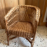 Child's wicker armchair