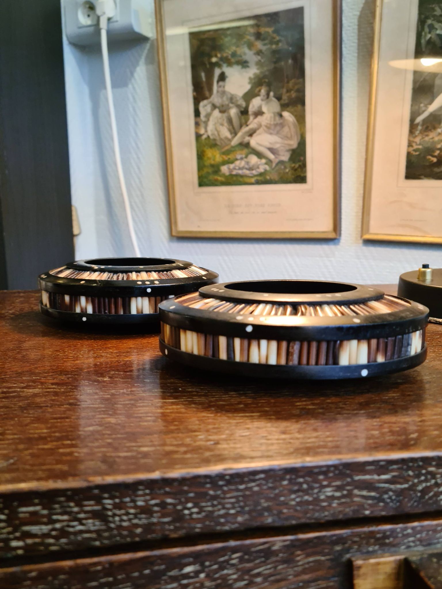 Pair of art deco ashtrays