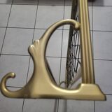 Coat rack in gold aluminum from the 50s and 60s