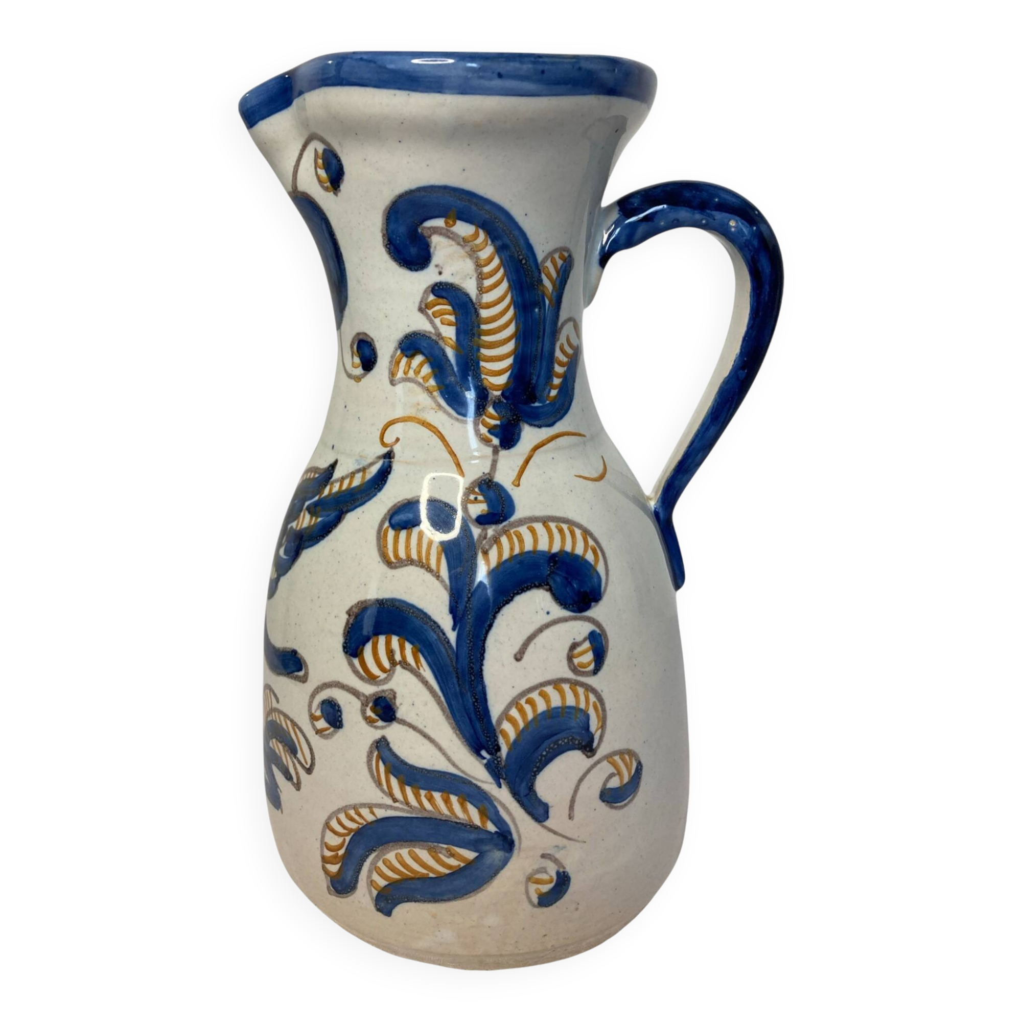 Large Talavera de la Reina earthenware pitcher, 20th century