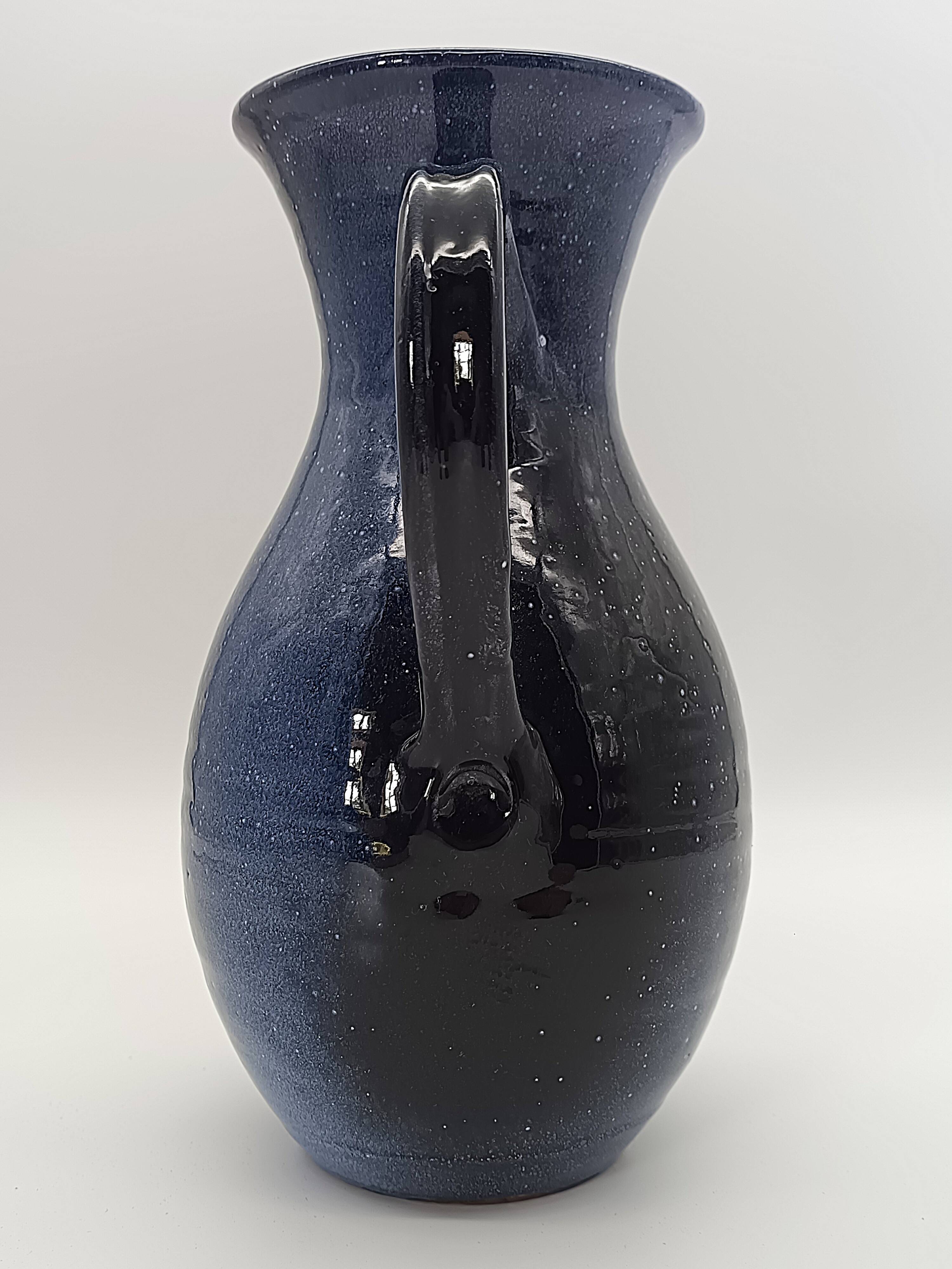 Grand pichet en terre cuite émaillée – Atelier Les Cyclades (Anduze)