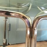 Glass and chrome coffee table 1970