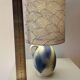 Small wireless West German pottery vase lamp with Japanese shade.