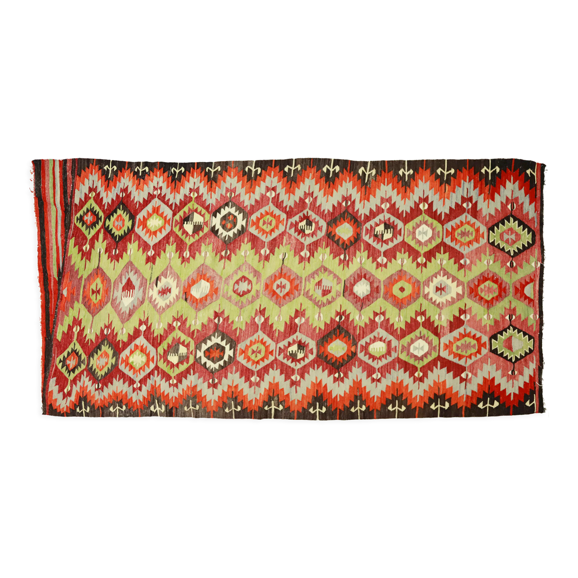 Anatolian handmade kilim rug 314 cm x 162 cm