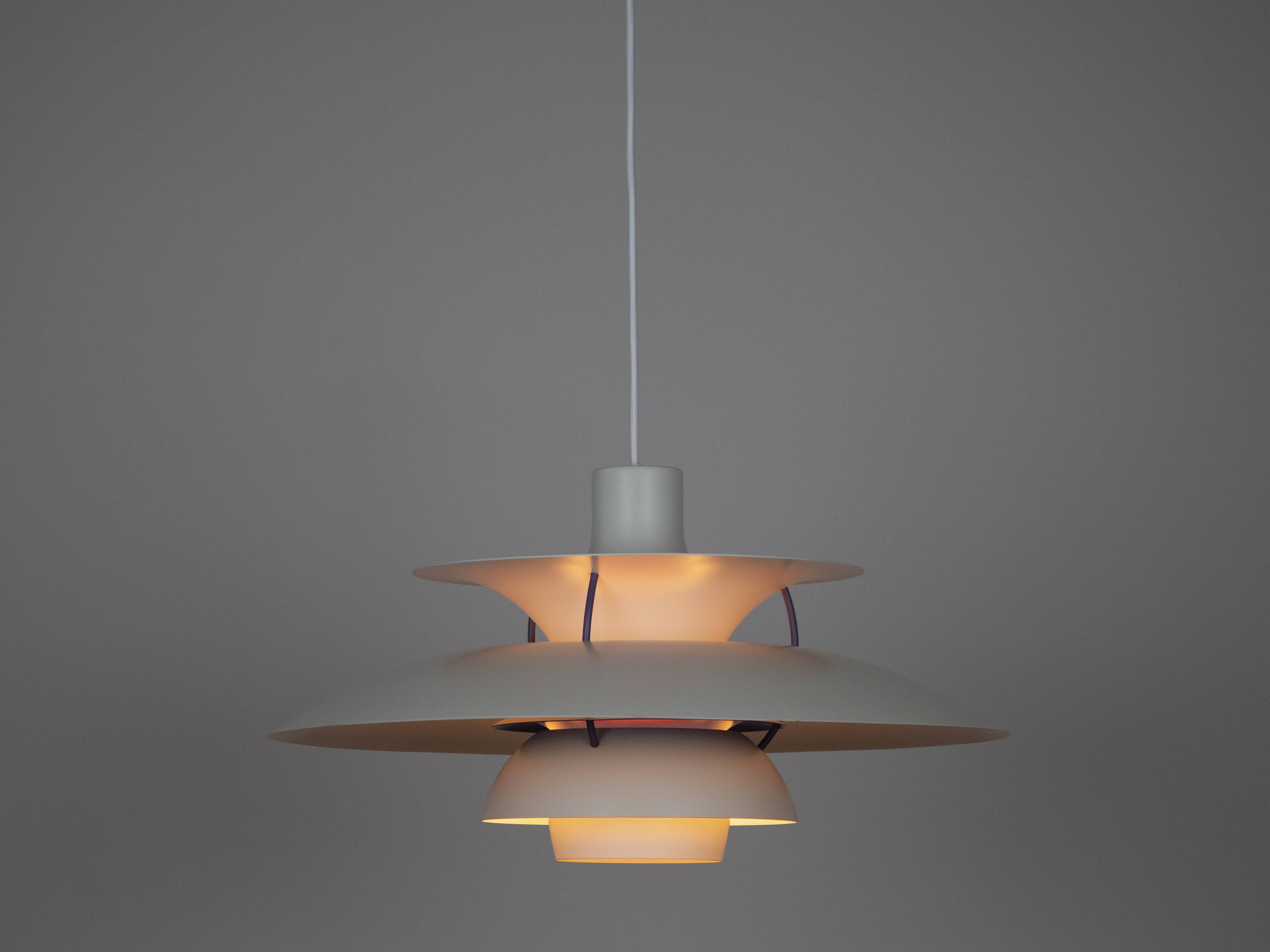 Lampe suspendue vintage danoise PH 5 par Poul Henningsen, Louis Poulsen, 1958