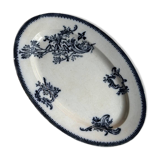 Plat ovale en terre de fer, service "Rocaille"