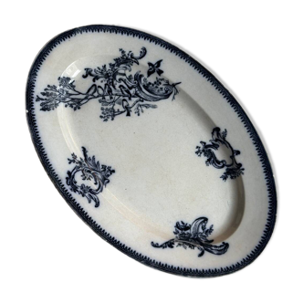 Oval Iron Earth Rocaille Platter