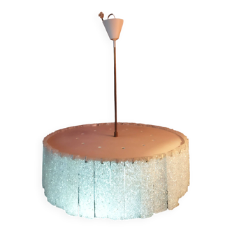 Perspex and brass chandelier from the 60s