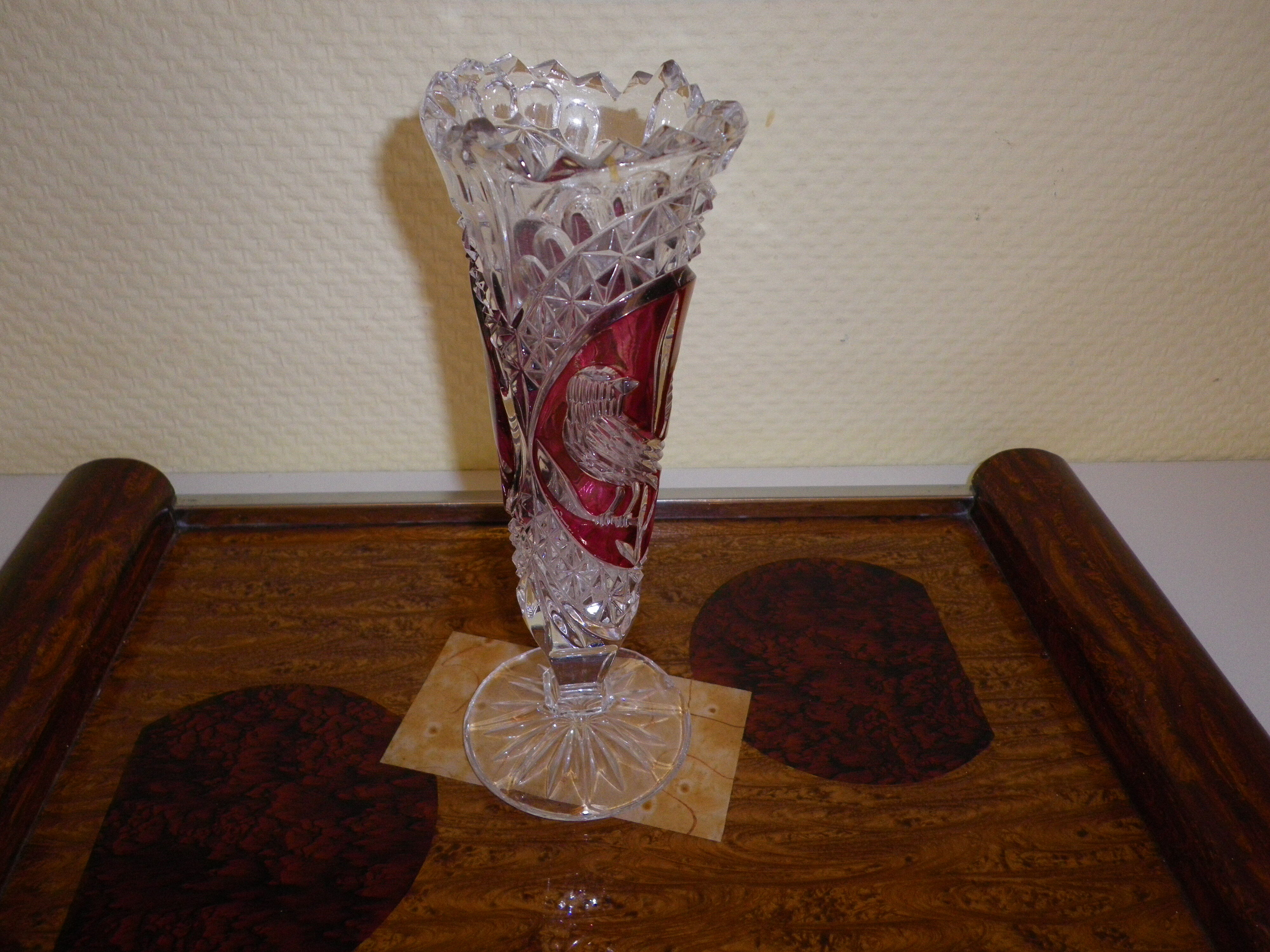 Cut crystal vase - 1960s