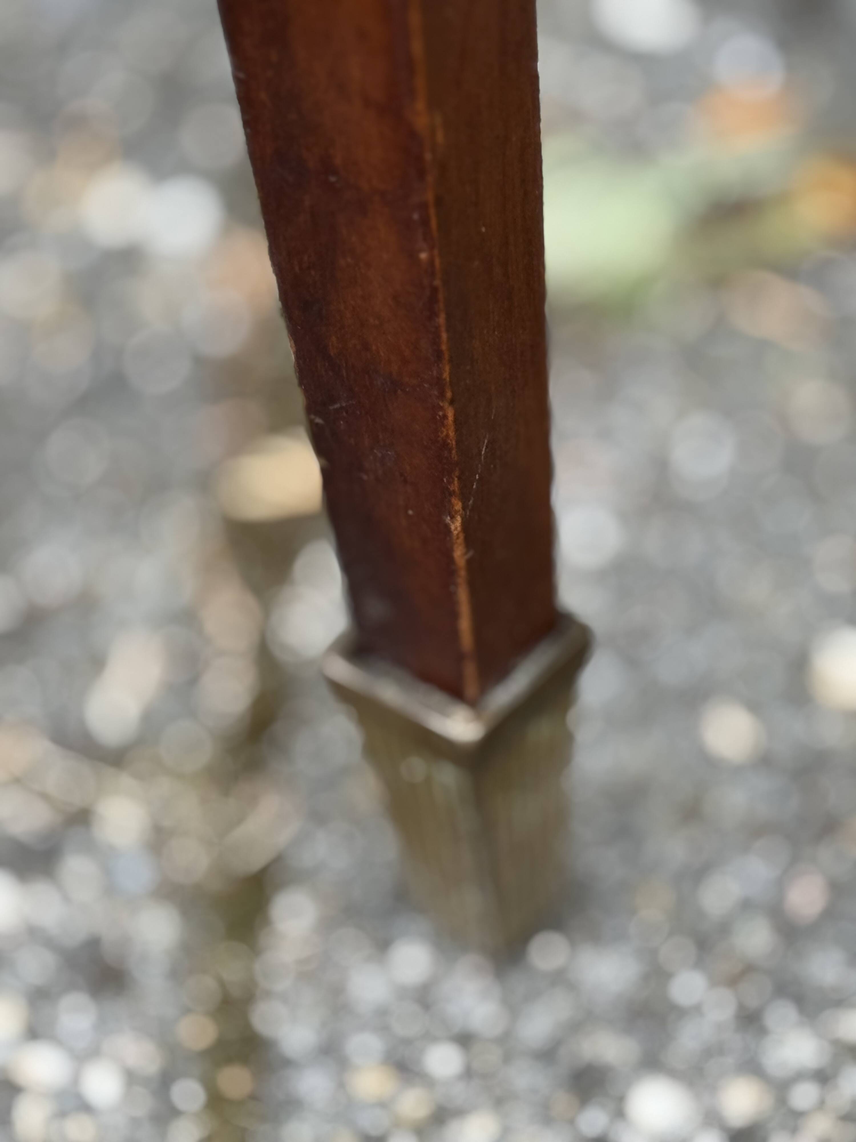 Vintage mahogany half-moon console