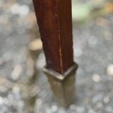 Vintage mahogany half-moon console