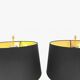 Pair of marble and brass palm lamps by Baker SA