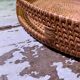 Round wicker tray