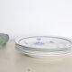 Dessert plates x 5, Saint Amand, hand-painted pattern, floral, French manufacture, vintage