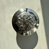 Antique silver-plated box with floral decoration