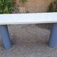 Console in White Lacquer with Cylindrical Plastic Legs by Tresoldi Salvati, 1980s