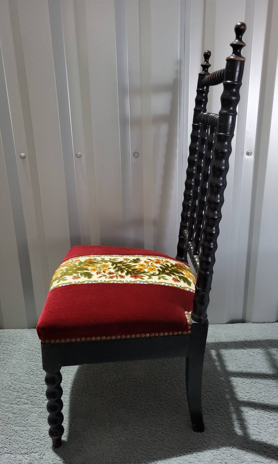 Napoleon III style wooden low chair in very good condition