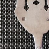 Pair of silver metal cutlery in the early 20th century