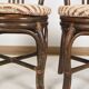 Set of 4 turned wicker chairs, vintage.