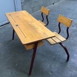 School desk school desk vintage bench